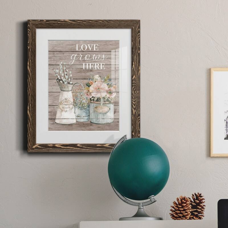 Love Grows Here-Premium Framed Print - Ready to Hang