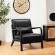 preview thumbnail 73 of 119, Glitzhome Set of 2 30.75"H Mid-Century Modern PU Leather Accent Chairs - 25.75"W x 33.75"D x 30.75"H