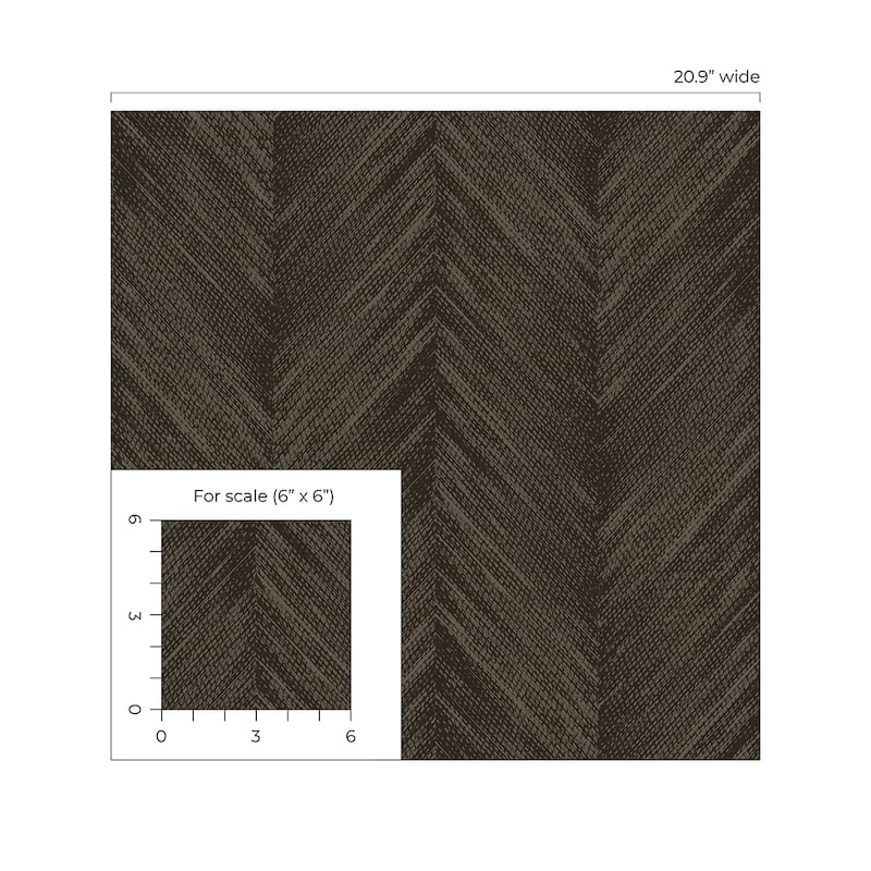 Seabrook Designs Otto Geometric Chevron Non-Woven Unpasted Wallpaper