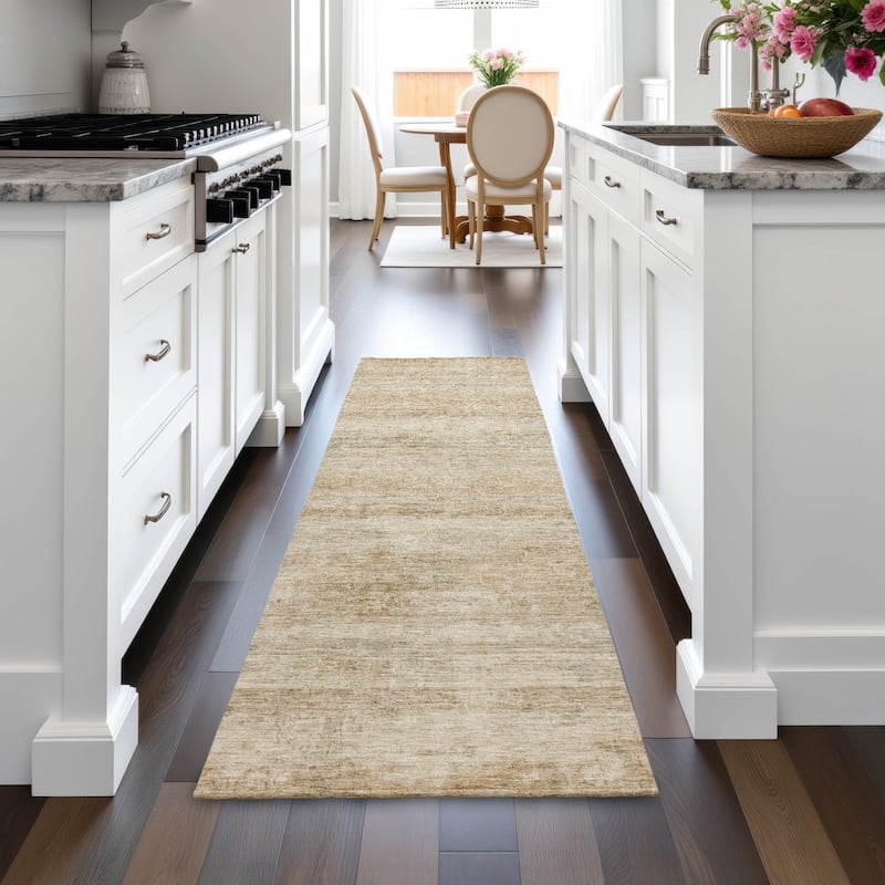 Machine Washable Indoor/Outdoor Watercolor Ombre Chantille Rug