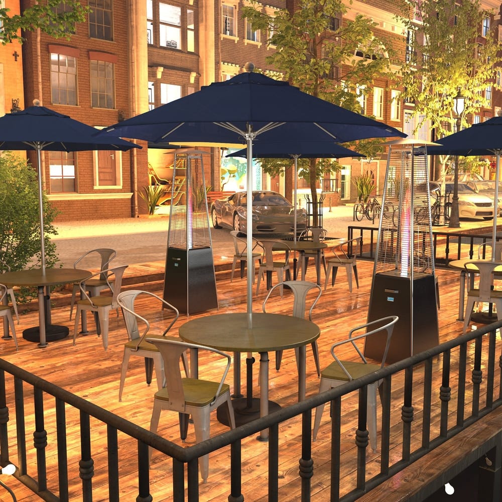 California Umbrella 75' Venture Series Patio Umbrella, Silver Aluminum Pole Fiberglass Ribs Push Lift Pacifica