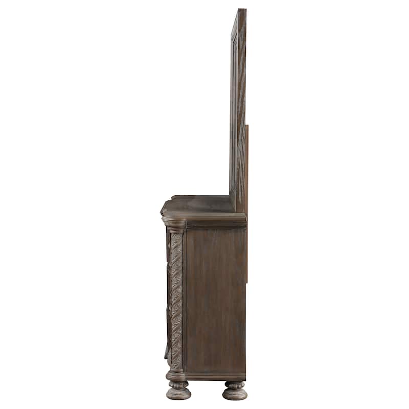 Emmett Traditional Wood 9-drawer Dresser Walnut