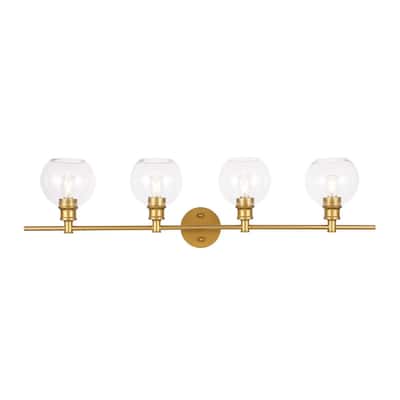 Camille Clear Glass 4-light Wall Sconce