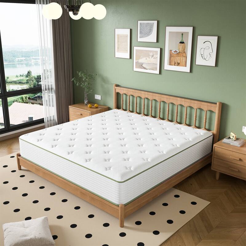 SweDrea 12 in. Plush Gel Memory Foam Innerspring Hybrid Mattress with CertiPUR-US, SGS and OEKO-TEX