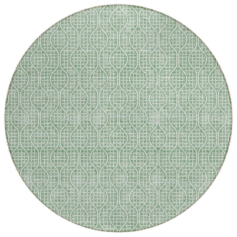 Machine Washable Indoor/ Outdoor Chantille Criss Cross Geo Rug