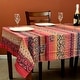 preview thumbnail 1 of 2, Cotton Paisley Good Luck Elephant Floral Tablecloth Rectangle