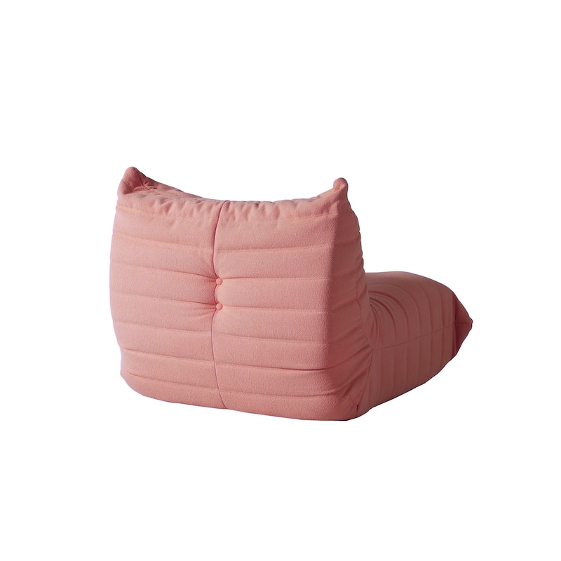 Single Lazy Sofa Teddy Fabric Soft Sponge Lounger Bean Bag Chair