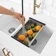 preview thumbnail 2 of 6, STYLISH 15 3/8 Stainless Steel Workstation Colander