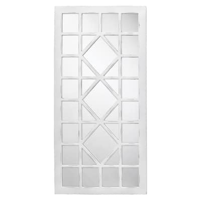 Alden Décor Aria Wood Mirror - White