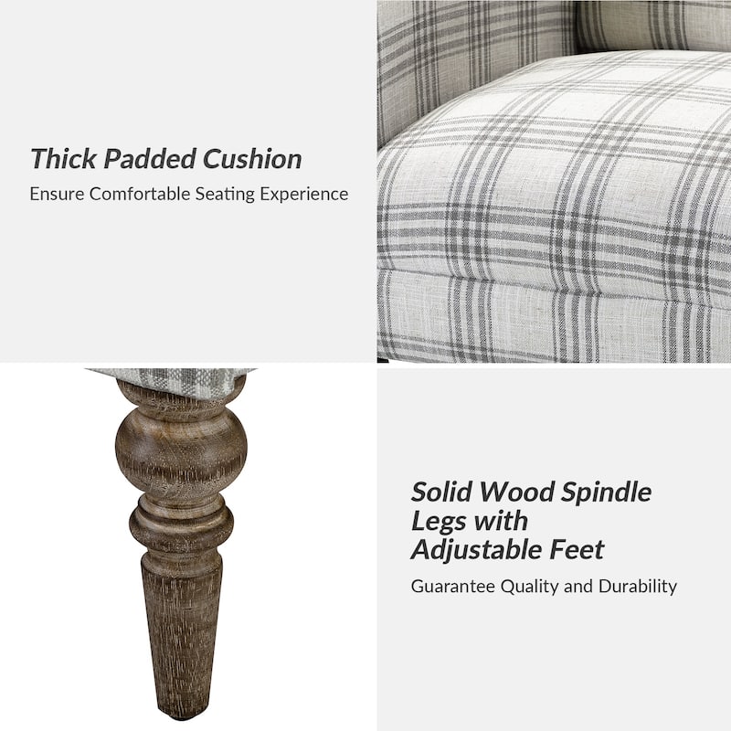 Mandan 29.5" Wide Traditional Accent Armchair with Solid Wood Legs Set of 2 by HULALA HOME