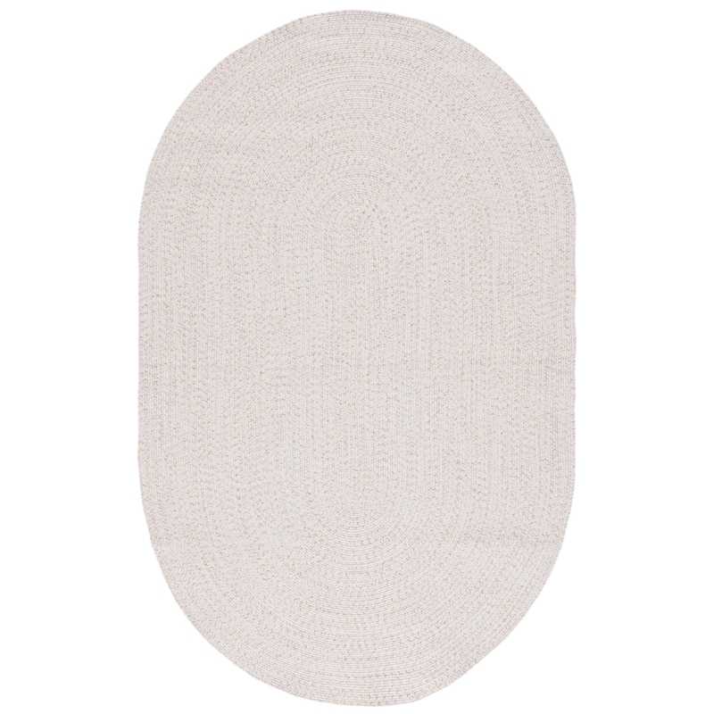 SAFAVIEH Handmade Braided Anthi Casual Rug - 5' x 8' Oval - Ivory/Light Grey