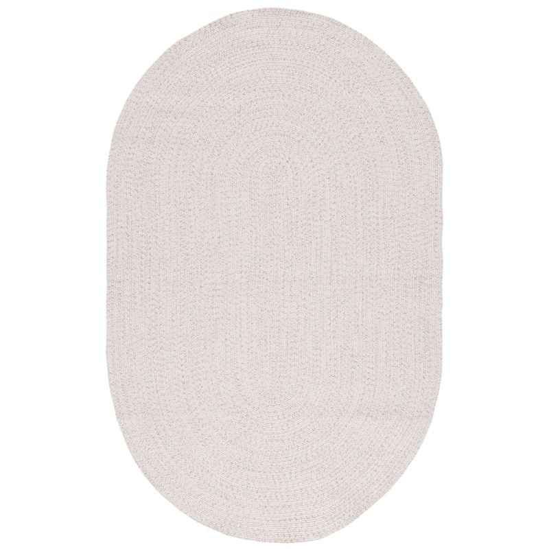 SAFAVIEH Handmade Braided Sakineh Casual Rug - Ivory/Light Grey - 4' x 6' Oval