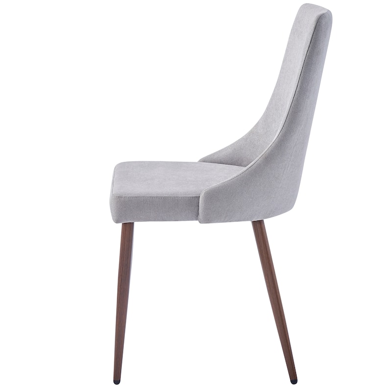 Mid-Century Fabric and Metal Dining Chair, Set of 4
