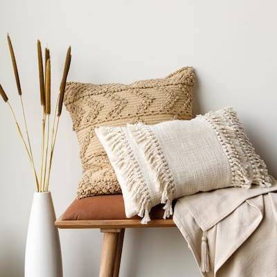 Miloh Tassel Fringe Accent Throw Pillow