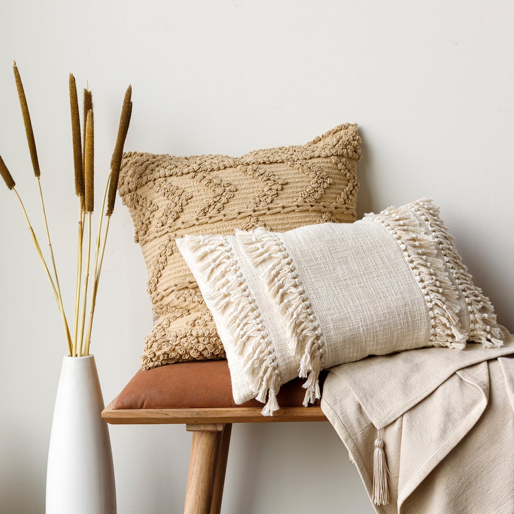 Miloh Tassel Fringe Accent Throw Pillow