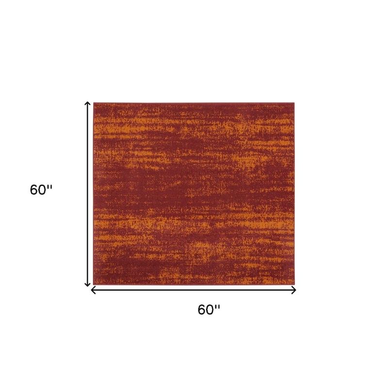 HomeRoots Abstract Contemporary Square Outdoor Rug - 5' Square