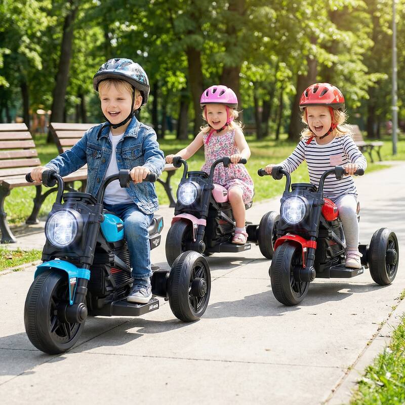 Gymax 6V Kids Motorcycle w/Song Story LED Headlights Accelerator