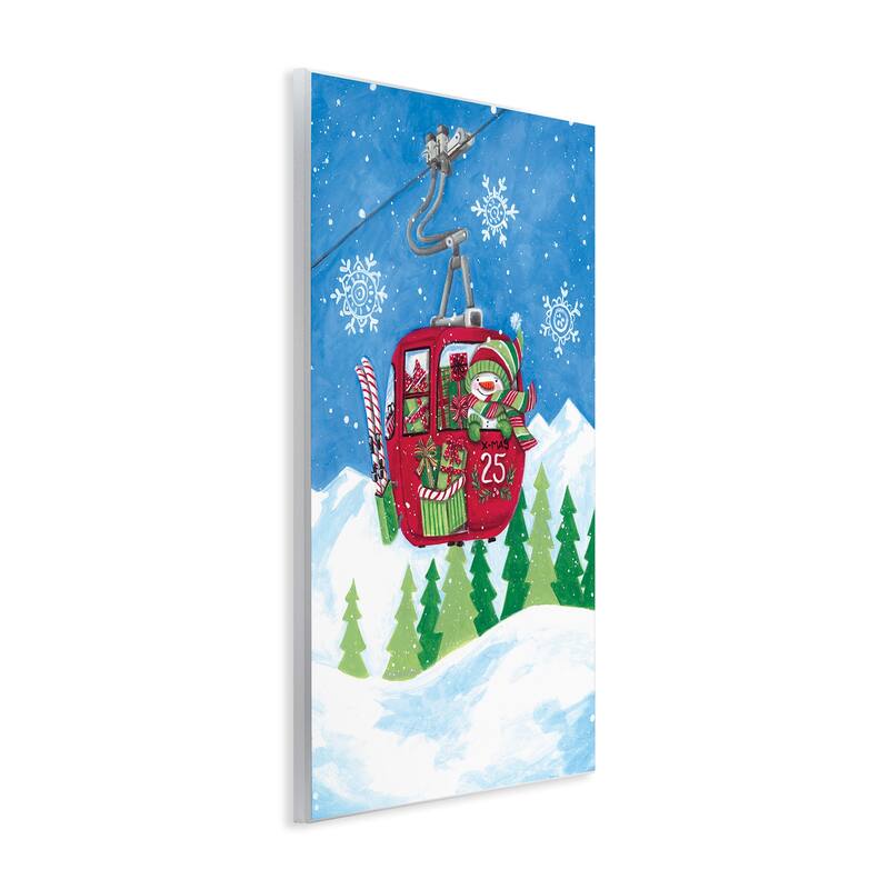 Stupell Snowman on Ski Lift Wall Plaque Art Design By Diane Kater