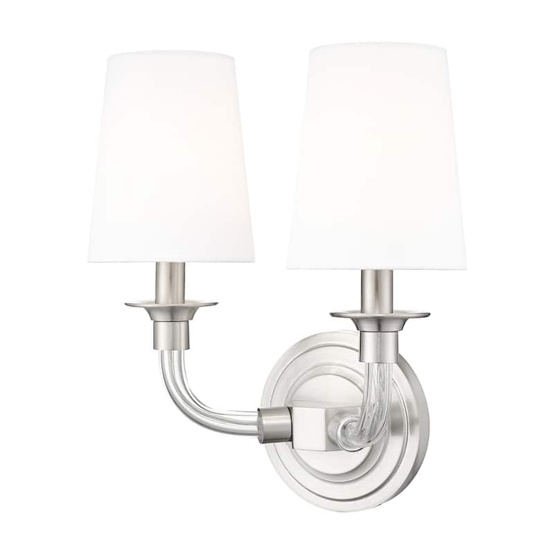 Z-Lite 1950-2S Katerina 2 Light 13" Tall Bathroom Sconce - Brushed Nickel
