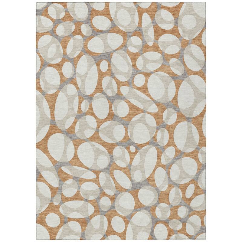 Machine Washable Indoor/ Outdoor Contemporary Saline Chantille Rug