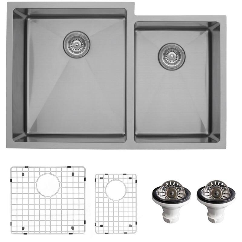 Karran USA EL-78R-PK1 Elite 33" Undermount Double Basin Stainless - Stainless Steel