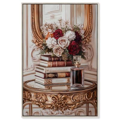 Lovely Mirror Glam Books Canvas by Art Remedy
