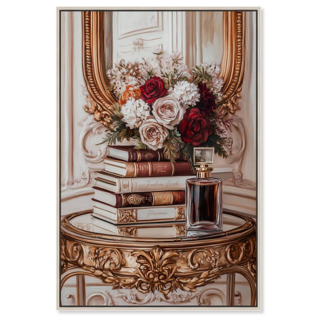 Lovely Mirror Glam Books Canvas by Art Remedy