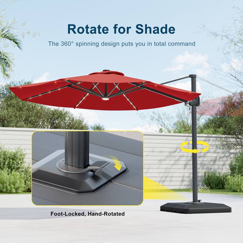 Outdoor 10FT LED Patio umbrella for Garden