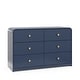 preview thumbnail 2 of 52, Storkcraft Santos 6 Drawer Dresser Midnight Blue