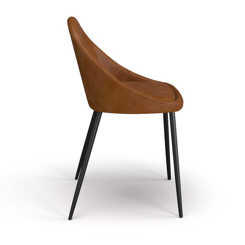 Marco Vegan Leather Chairs Black Legs (Set of 2)