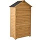 preview thumbnail 18 of 18, Outdoor Wood Lean-to Storage Shed Tool Organizer 3-tier Shelves - 5.8ft x 3ft
