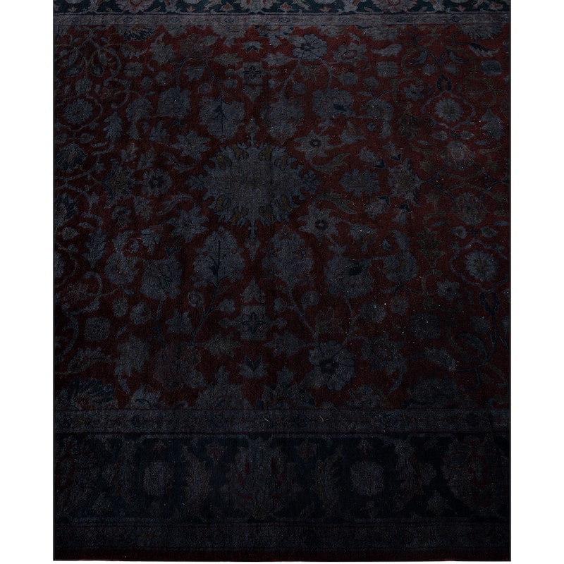 Overdyed One-of-a-Kind Hand-Knotted Area Rug - Red - 4' 2" x 6' 1"