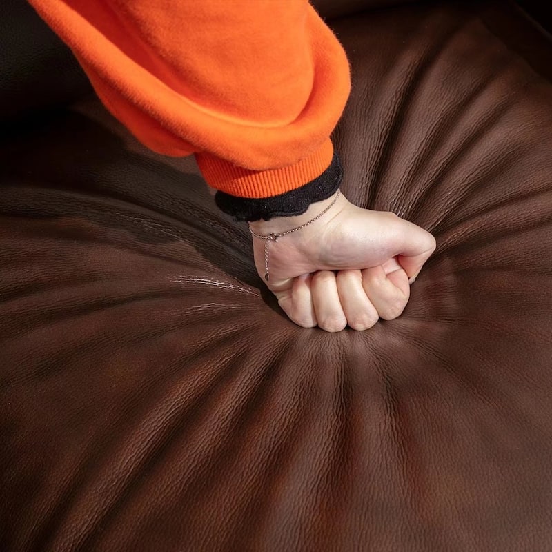 Genuine Leather Pushback Recliner Single Sofa