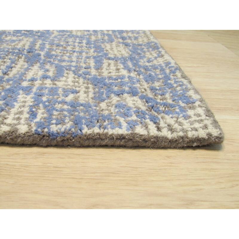 Ivory Hand-Tufted Wool Bohemian Medallion Rug, 8'9 x 11'9, Colorful Artistic Design - L