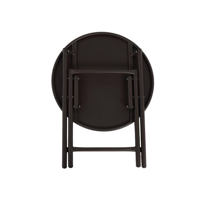 3 Piece Patio set, Outdoor Camping Chairs with Breathable Textilene Fabric, folding table with steel table top
