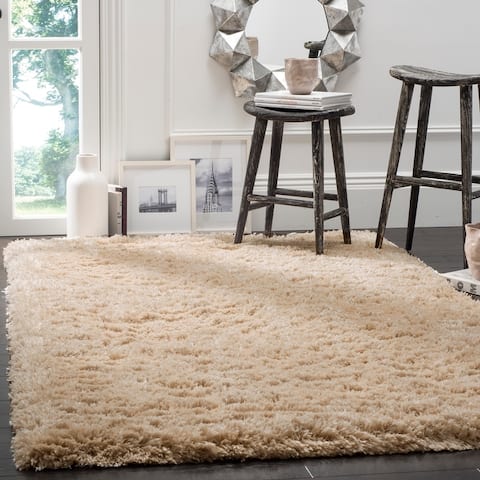 SAFAVIEH Polar Shag Bibi Glam Solid 3-inch Extra Thick Rug