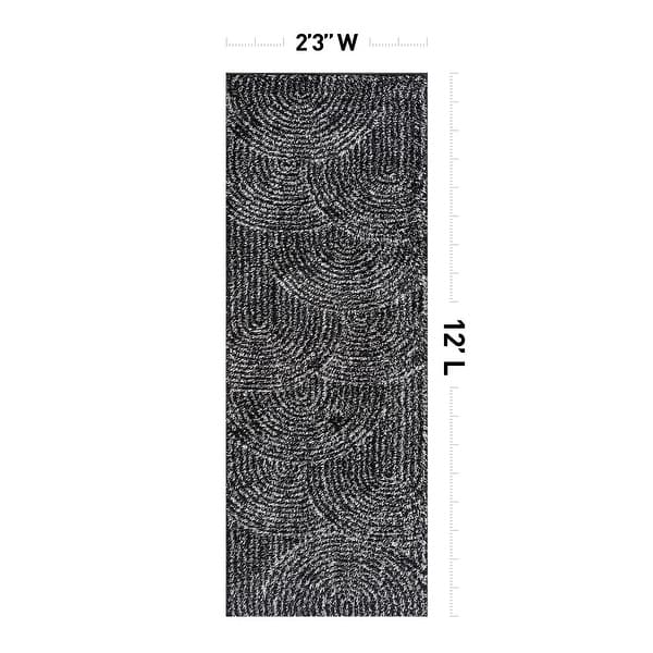 dimension image slide 1 of 6, World Rug Gallery Circles Arch Shag Area Rug