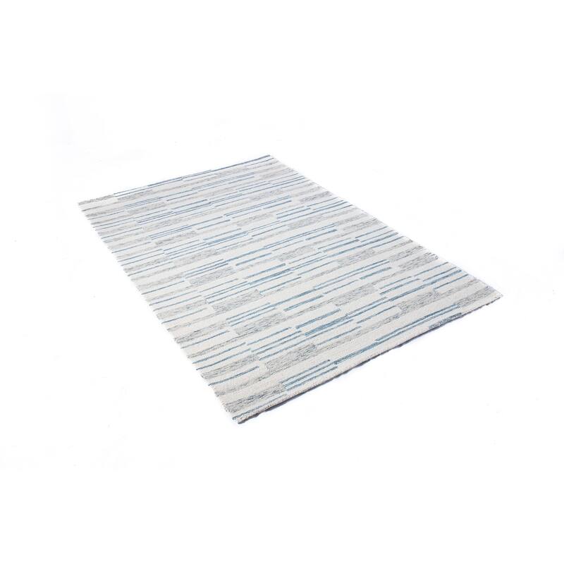 Bashian Naveen Ivory & Blue Transitional Area Rug