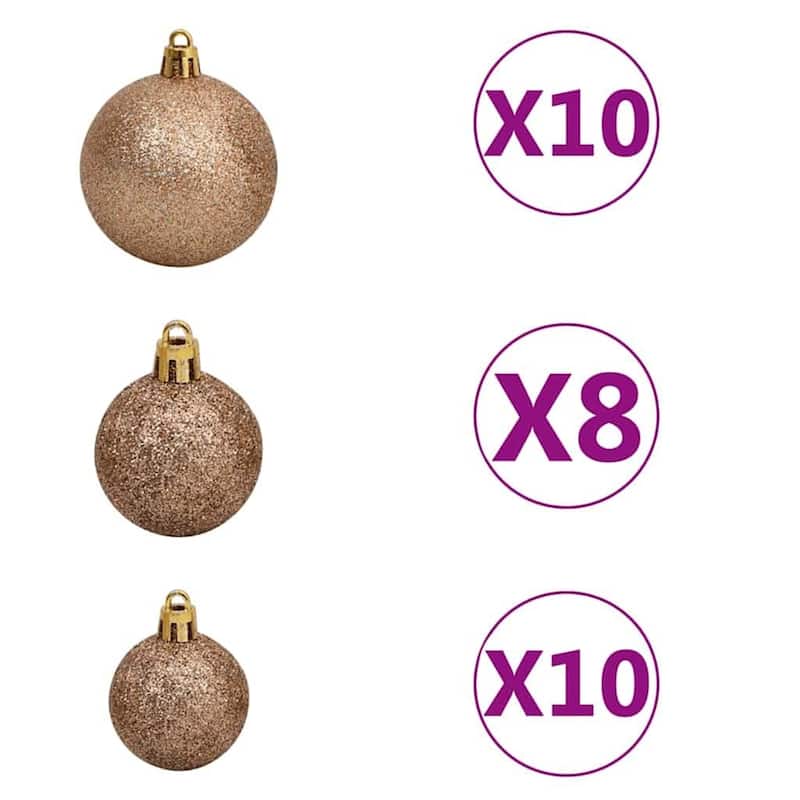 vidaXL Christmas Tree with 300 LEDs Green 6 x 4 ft Plastic and metal - 70.9