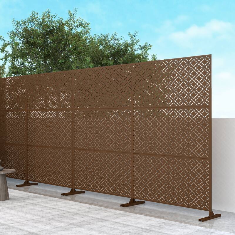 Palace Metal Privacy Screen Panel Free Standing - 72*47