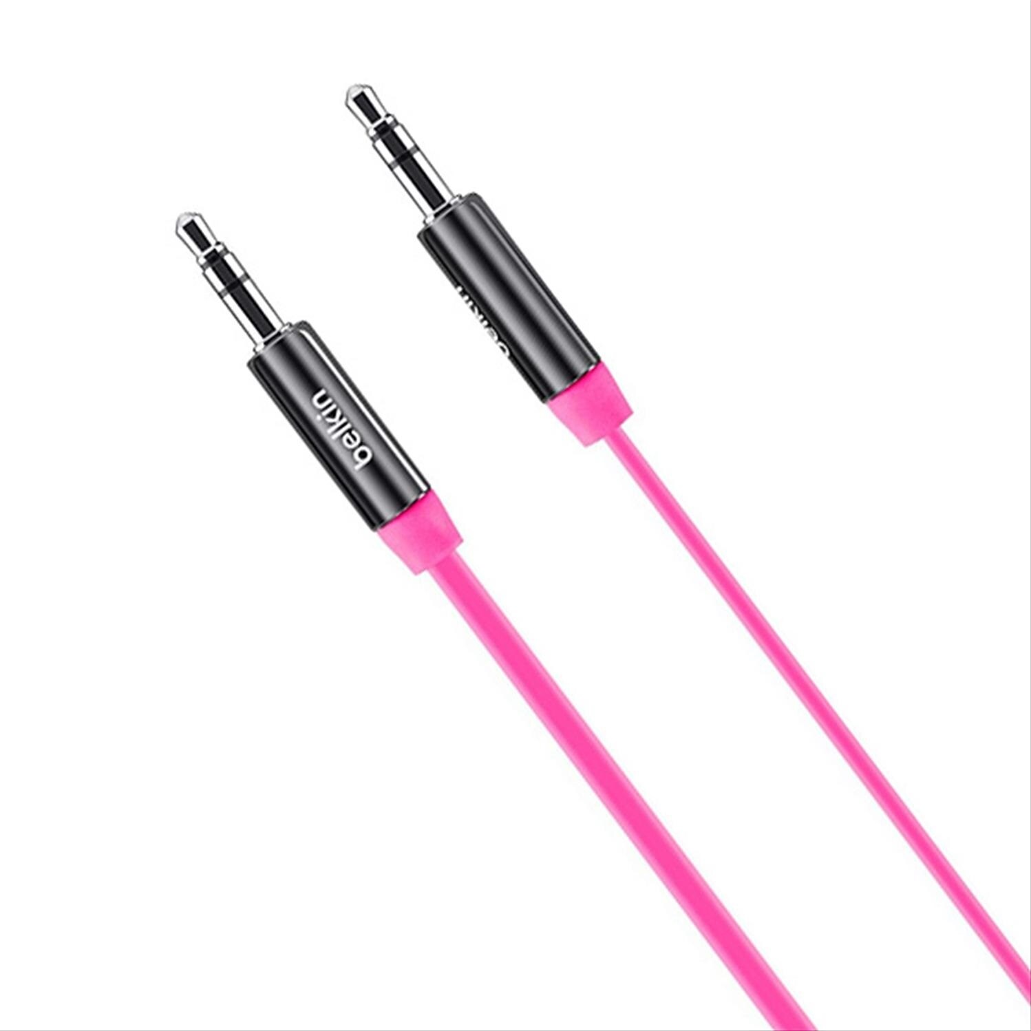 Belkin MiXiT Tangle-Free Aux / Auxiliary Cable, 3 Feet (Pink)