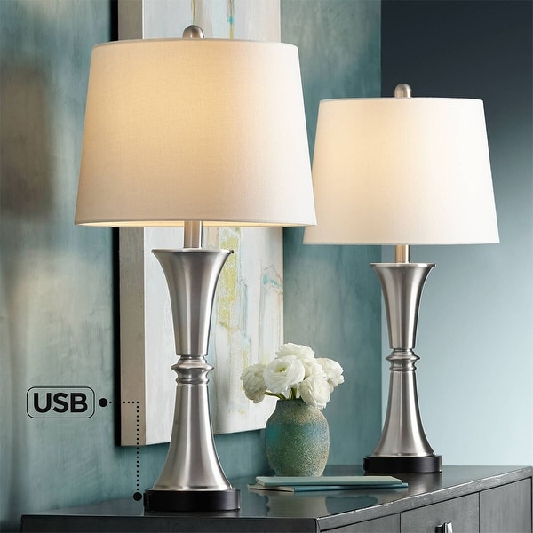 Modern Touch LED USB Table Lamps Set of 2 26