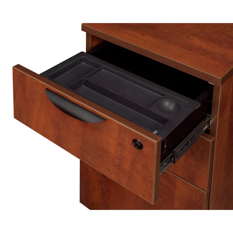 Legacy 66" Single Full Pedestal L-Desk with 47" Return