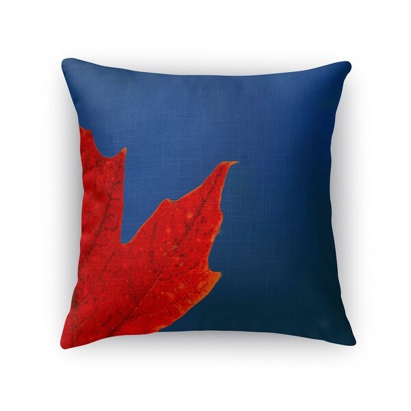 red and blue accent pillows