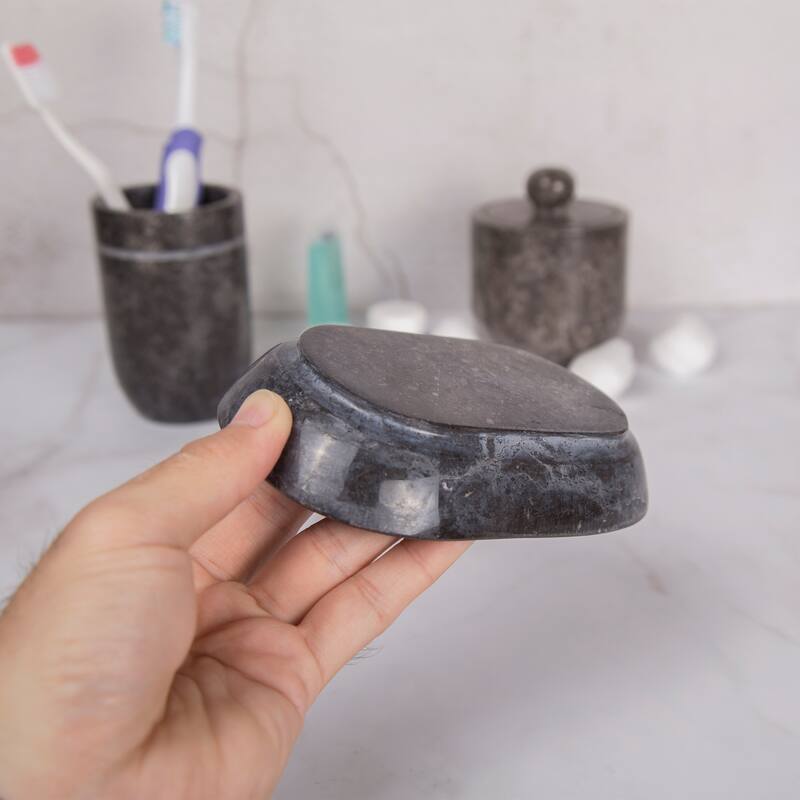 Creative Home Charcoal Marble Soap Dish, Soap Tray, Soap Holder - Gray - N/A
