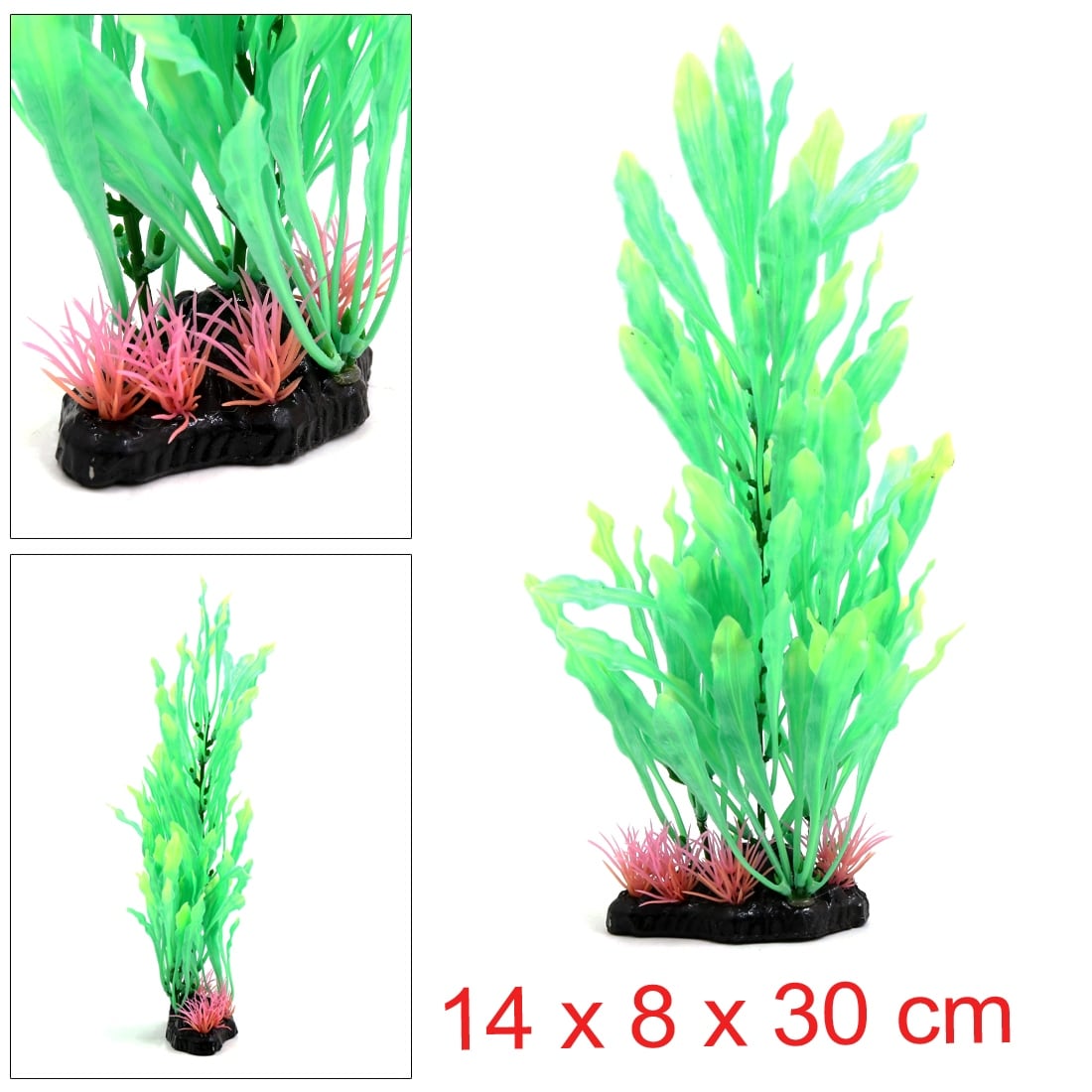 aquarium tank terrarium decorative lifelike plant reptiles habitat decor green 14 x 8 x 30 cm 5 51 x 3 15 x 11 81 l w h