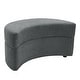 preview thumbnail 41 of 96, Upholstered Chenille Boucle Half Moon Storage Ottoman with Tray