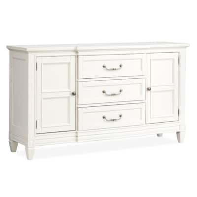 Magnussen Home Willowbrook Egg Shell White Buffet - 64''W x 18''D x 36''H