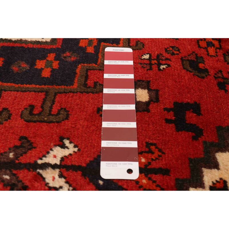 ECARPETGALLERY Hand-knotted Andelz Red Wool Rug - 3'5 x 4'6