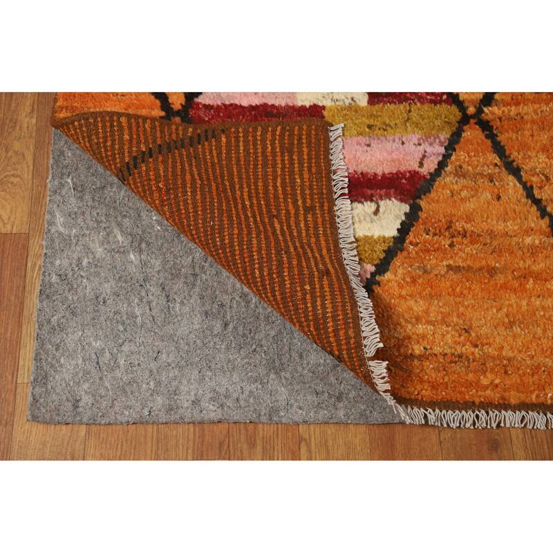 All-Over Trellis Moroccan Oriental Large Rug Handmade Wool Carpet - 10'1" x 14'1"